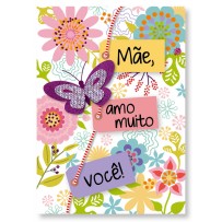 Cartão Artesanal Mãe Floral Tags